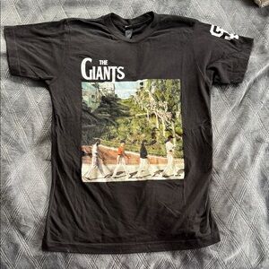 The Giants X Beatles in SF Black Graphic T-Shirt